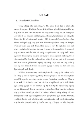 Luận văn thạc sĩ kiểm soát nội bộ chu trình bán hàng và thu tiền tại công ty cổ phần cao su đà nẵng