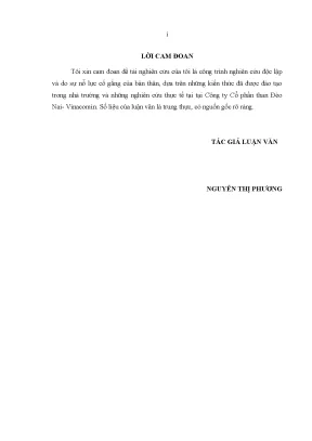 Luận văn thạc sĩ kế toán chi phí sản xuất và giá thành sản phẩm than tại công ty cổ phần than đèo nai vinaco