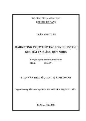 Luận văn thạc sĩ marketing trực tiếp trong kinh doanh kho bãi tại cảng quy nhơn