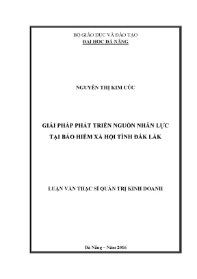 Luận văn thạc sĩ giải pháp phát triển nguồn nhân lực tại bảo hiểm xã hội tỉnh đak lak