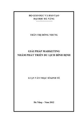 Luận văn thạc sĩ giải pháp marketing nhằm phát triển du lịch bình định