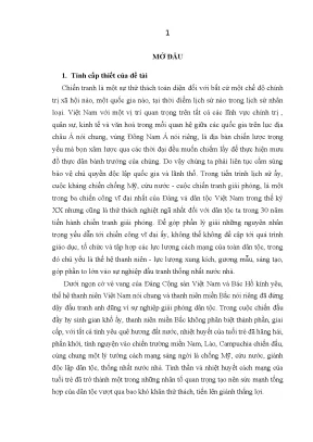 Đảng lãnh đạo công tác giáo dục lý tưởng cách mạng cho thanh niên ở miền bắc thời kỳ 1954 1975
