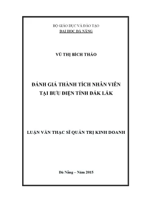 Luận văn thạc sĩ đánh giá thành tích nhân viên tại bưu điện tỉnh đắk lắk