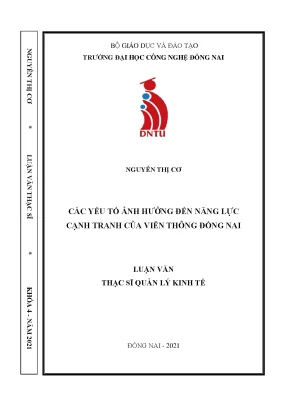 Các yếu tố ảnh hưởng đến năng lực cạnh tranh của viễn thông đồng nai