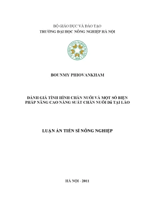 Đánh giá tình hình chăn nuôi và một số biện pháp nâng cao năng suất chăn nuôi dê tại lào 3