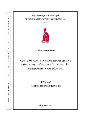 Nâng cao năng lực cạnh tranh công nghệ thông tin của trung tâm kinh doanh vnpt đồng nai