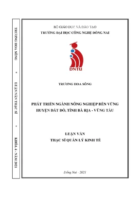 Phát triển bền vững ngành nông nghiệp huyện đất đỏ