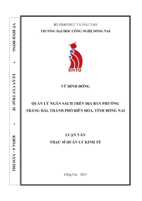 Quản lý ngân sách trên địa bàn phường trảng dài thành phố biên hòa tỉnh đồng nai
