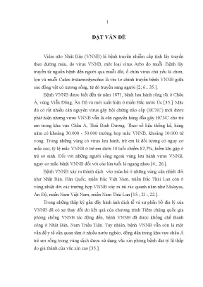 Sự thay đổi về đặc điểm dịch tễ học bệnh viêm não nhật bản tại tỉnh thái bình từ năm 2004 2011 và nhận xét hiệu quả sử dụng vác xin phòng bệnh