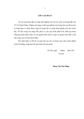 Luận văn thạc sĩ tmu cho vay khách hàng cá nhân tại ngân hàng thương mại cổ phần đầu tư và phát triển việt nam chi nhánh hải dương