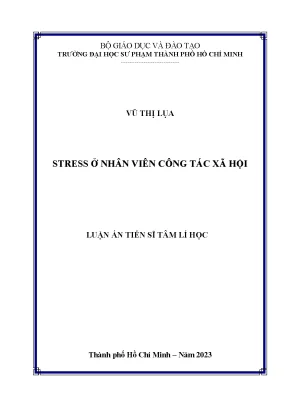 Luận án tiến sĩ tâm lí học stress ở nhân viên công tác xã hội