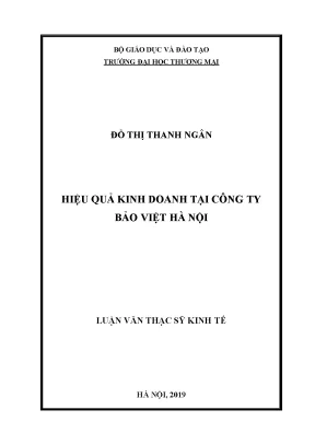 Luận văn thạc sĩ tmu hiệu quả kinh doanh tại công ty bảoz việtz hàz nộiz