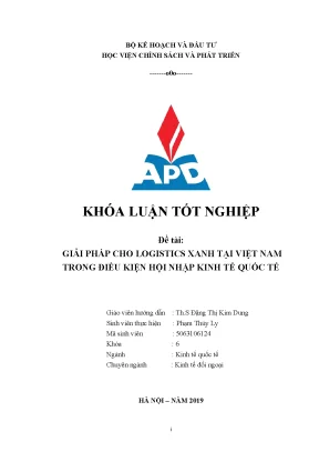 Luận văn thạc sĩ tmu giải pháp cho logistics xanh tại việt nam trong điều kiện hội nhập kinh tế quốc tế