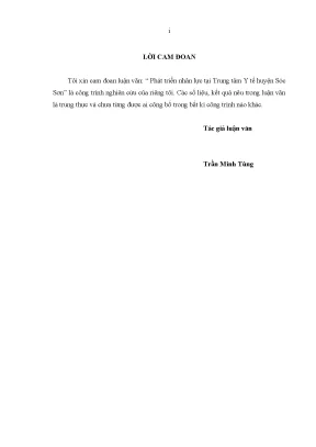 Luận văn thạc sĩ tmu phát triển nhân lực tại trung tâm y tế huyện sóc sơn