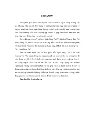 Luận văn tốt nghiệp tmu dịch vụ thẻ tín dụng tại ng n hàng tmcp sài gòn thƣơng t n chi nhánh đ ng đa