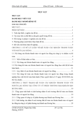 Luận văn tốt nghiệp tmu kế toán các khoản thanh toán với ngƣời lao động tại công ty cổ phần thƣơng mại khách sạn hƣơng sen