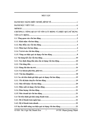Luận văn tốt nghiệp tmu giải pháp nâng cao hiệu quả sử dụng vốn lƣu động tại công ty cổ phần đầu tƣ thƣơng mại và phát triển nam khánh
