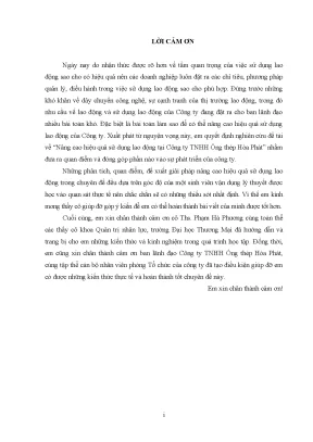 Luận văn tốt nghiệp tmu nâng cao hiệu quả sử dụng lao động tại công ty tnhh ống thép hoà phát