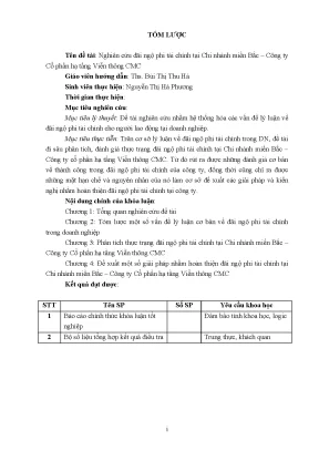 Luận văn tốt nghiệp tmu nghiên cứu đãi ngộ phi tài chính tại chi nhánh miền bắc công ty cổ phần hạ tầng vi n thông cmc