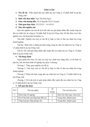Luận văn tốt nghiệp tmu đẩy mạnh đào tạo nhân lực tại công ty cổ phần thiết bị áp lực đông anh