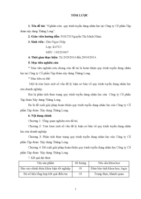 Luận văn tốt nghiệp tmu nghiên cứu quy trình tuyển dụng nhân lực tại công ty cổ phần tập đoàn xây dựng thăng long