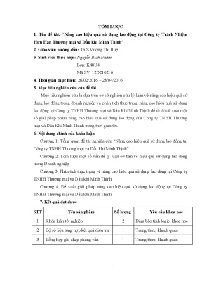 Luận văn tốt nghiệp tmu nâng cao hiệu quả sử dụng lao động tại công ty trách nhiệm hữu hạn thương mại và dầu khí minh thịnh