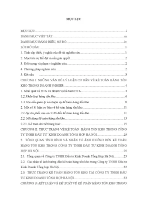 Luận văn tốt nghiệp tmu kế toán hàng hóa tồn kho tại công ty tnhh đầu tư kinh doanh tổng hợp hà nội
