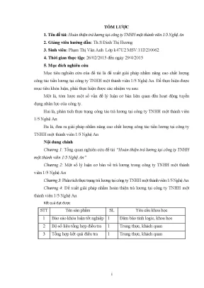 Luận văn tốt nghiệp tmu hoàn thiện trả lƣơng tại công ty tnhh một thành viên 15 nghệ an