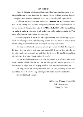 Luận văn tốt nghiệp tmu phân tích thiết kế hệ thống thông tin quản lý nhân sự cho công ty cổ phần xuất nhập khẩu ngành in sic
