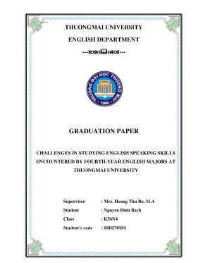 Luận văn tốt nghiệp tmu challenges in studying english speaking skills encountered by fourth year english majors at thuongmai university