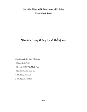 Luận án tiến sĩ nén ảnh trong thông tin số thế hệ sau