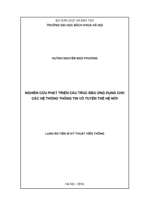 Luận án tiến sĩ nghiên cứu phát triển cấu trúc ebg ứng dụng cho các hệ thống thông tin vô tuyến thế hệ mới
