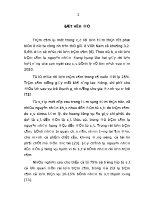 Nghiên cứu tình hình và một số yếu tố nguy cơ toan tự sát của những bệnh nhân được điều trị cấp cứu tại tỉnh thanh hoá