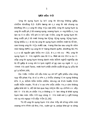Nghiên cứu đặc điểm lâm sàng chẩn đoán hình ảnh và mô bệnh học của ung thư sàng hàm