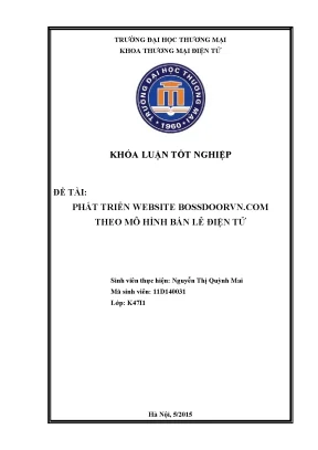 Luận văn tốt nghiệp tmu phát triển website bossdoorvn com theo mô hình bán lẻ điện tử