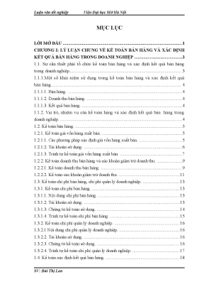 Hoàn thiện công tác kế toán bán hàng và xác định kết quả bán hàng tại công ty cổ phần đầu tư thương mại xnk hải đăng