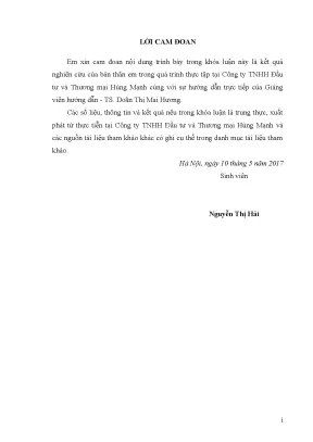 Luận văn tốt nghiệp tmu tạo động lực lao động tại công ty tnhh đầu tƣ và thƣơng mại hùng mạnh