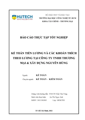 Kế toán tiền lương và các khoản trích theo lương tại công ty tnhh thương mại xây dựng nguyên hùng