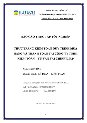 Thực trạng kiểm toán quy trình mua hàng và thanh toán tại công ty tnhh kiểm toán tư vấn tài chính d n p