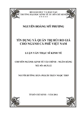 Tín dụng và quản trị rủi ro giá cho ngành cà phê việt nam luận văn thạc sĩ kinh tế