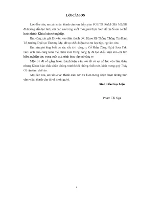 Luận văn tốt nghiệp tmu phân tích thiết kế hệ thống tin quản lý nhân sự tại công ty cổ phần công nghệ sota tek