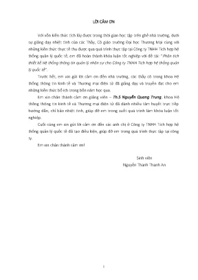 Luận văn tốt nghiệp tmu phân tích thiết kế hệ thống thông tin quản lý nhân sự cho công ty tnhh tích hợp hệ thống quản lý quốc tế