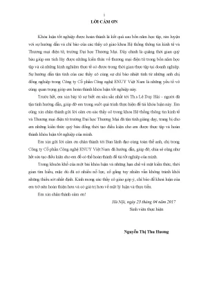 Luận văn tốt nghiệp tmu phân tích thực trạng ứng dụng các công cụ marketing điện tử của công ty cổ phần công nghệ enuy việt nam