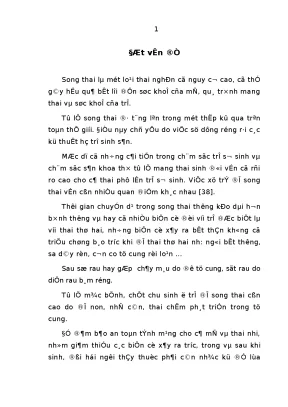 Nghiên cứu tỷ lệ các phương pháp xử trí và kết quả đẻ song thai tại bệnh viện phụ sản trung ương trong hai giai đoạn năm 1996 1997 và năm 2006 2007