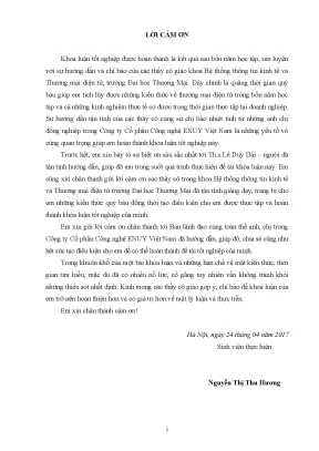Luận văn tốt nghiệp tmu phân tích đánh giá thực trạng ứng dụng các công cụ marketing điện tử tại công ty cổ phần công nghệ enuy việt nam