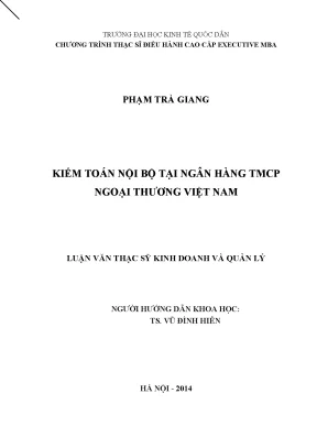 Kiểm toán nội bộ tại ngân hàng tmcp ngoại thương việt nam