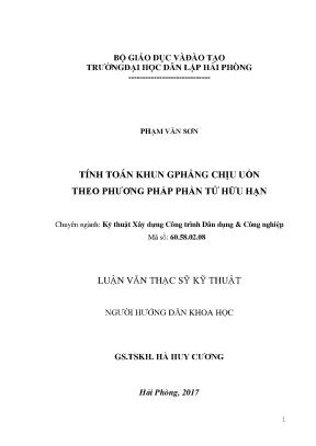 Luận văn thạc sĩ tính toán khung phẳng chịu uốn theo phương pháp phần tử hữu hạn