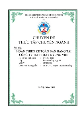 Hoàn thiện kế toán bán hàng tại công ty tnhh may kyung việt1