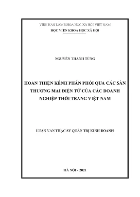 Hoàn thiện kênh phân phối cho các doanh nghiệp thời trang việt nam thông qua các sàn thương mại điện tử