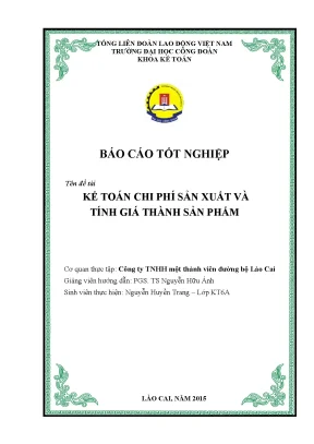 Kế toán chi phí sản xuất và tính giá thành sản phẩm1
